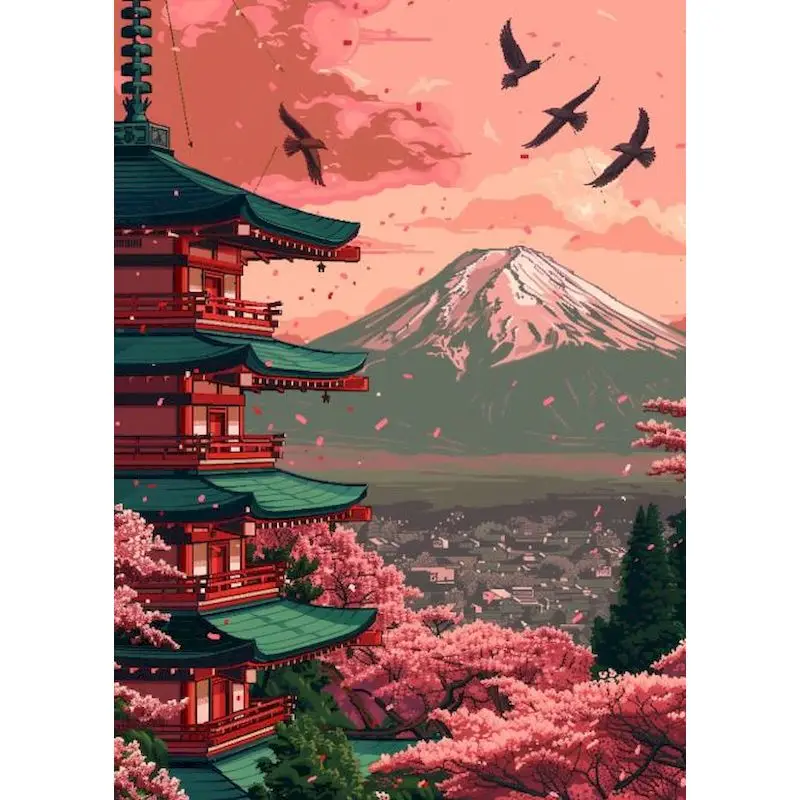 

CHENISTORY 5d Diamond Painting Full Drill Square Embroidery Landscape Kits Diamond Cross Stitch Mosaic Painting Decor For Home