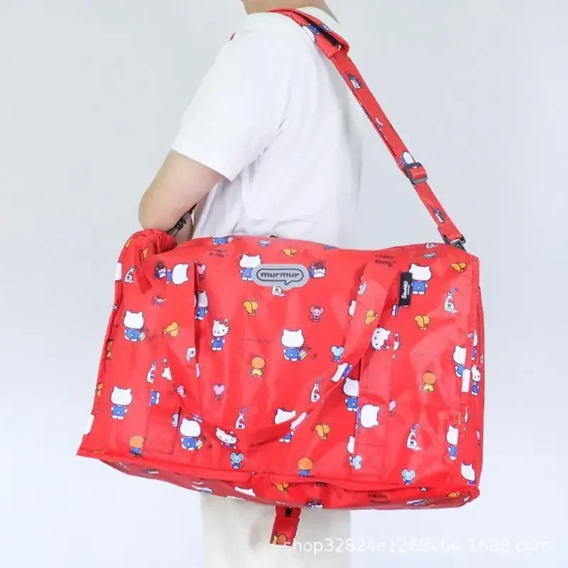 

Дорожная сумка большой емкости, дорожная сумка Hello Kitty's, складные сумки с героями мультфильмов для женщин, портативная милая сумка-тоут с принтом Kawaii