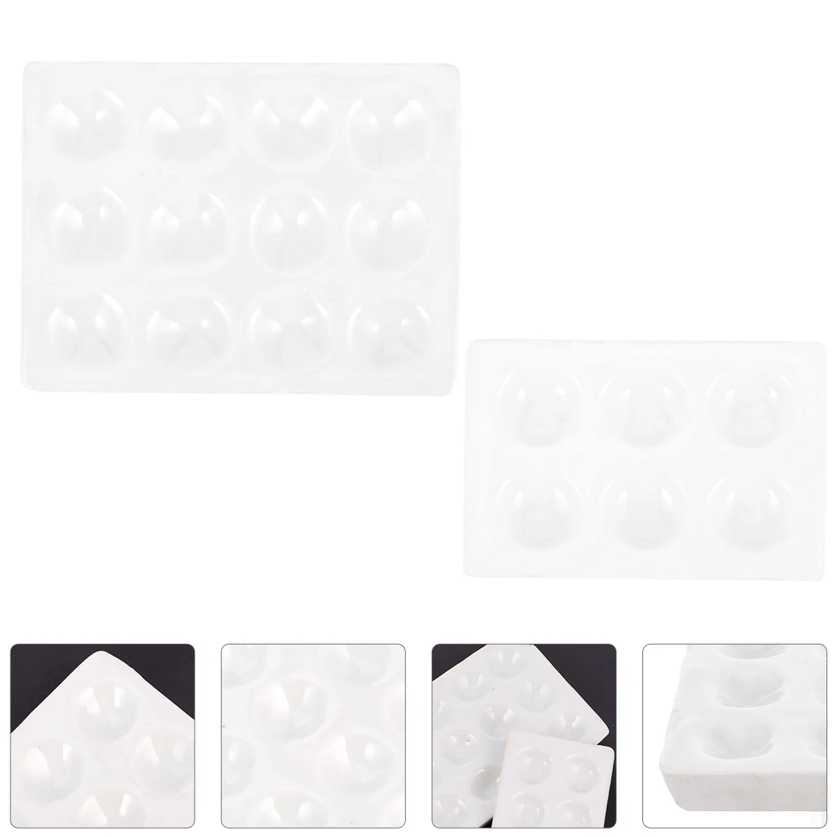 

4Pcs Durable Ceramics Reaction Plate Color Board for Chemistry Class Experimental Porcelain Spot Board Reaction Plate