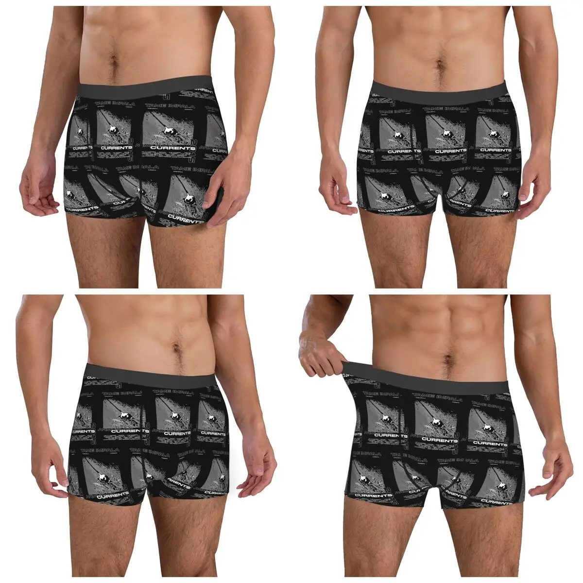 Boxer Underpants Shorts Tame Impala Pop Rock Band Graphic Panties Men's Soft Underwear for Homme Man Boyfriend Gift