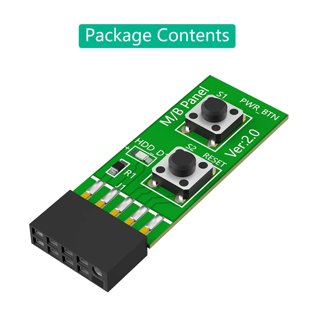 AC88-2X5 Pin Reset/Power On/OFF Switch Board Adapter Untuk Desktop PC Motherboard
