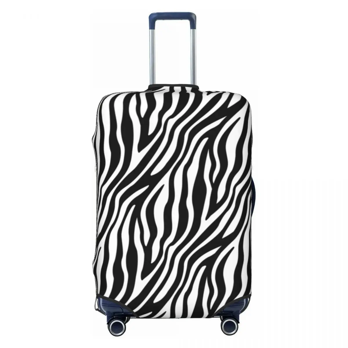 Zebra Pattern Suitcase Cover African Animal Stripes Print Elastic Cruise Trip Protection Luggage Supplies Flight