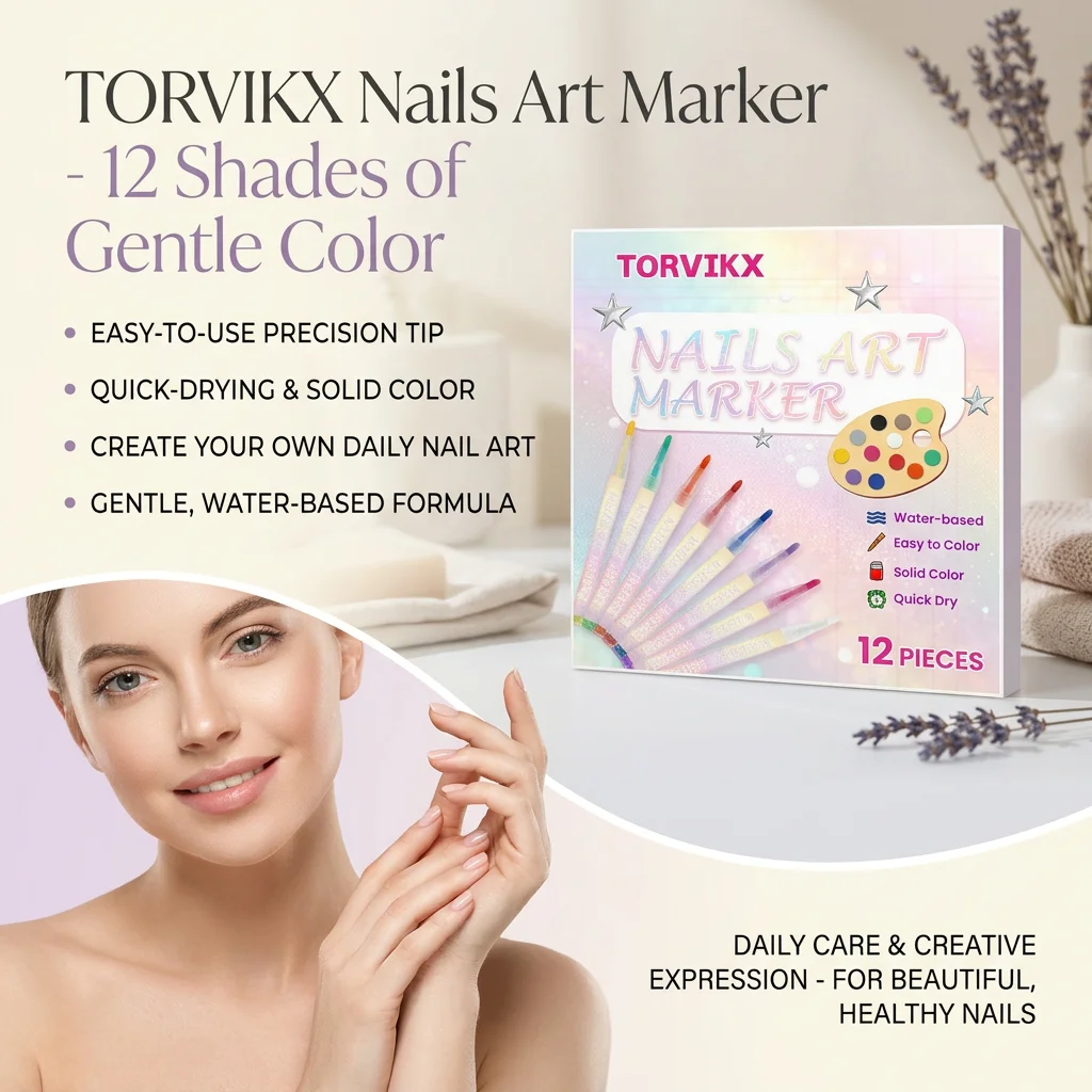 Water‑based Nail Art Markers Set Strengthen Nail Reduce Fading Extend Life Waterproof Nail Drawing Pens Nail Art & Decorations