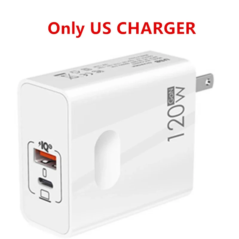 120W GaN Super Fast Charging USB C PD Interface Charger Quick Charge Phone Charger For iPhone15 Xiaomi Samsung 120W Charger