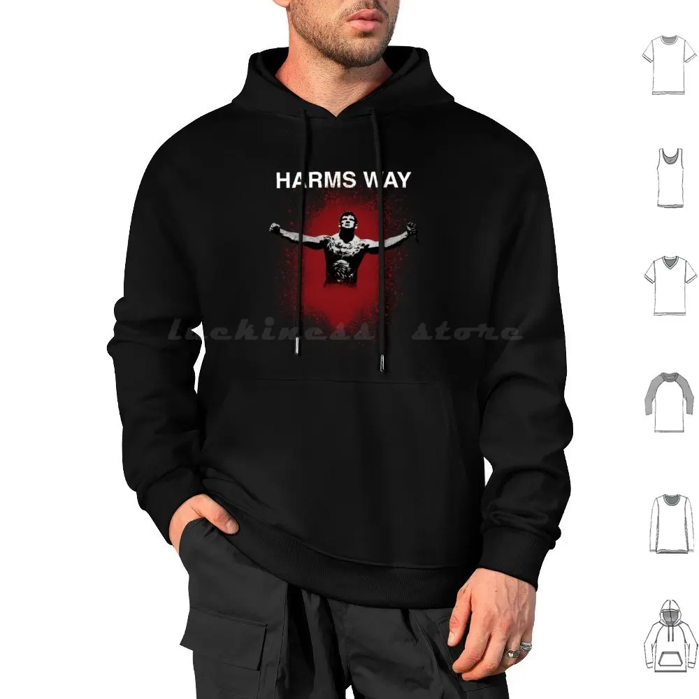 

Harms Way-Blood-Hardcore-Grindcore Hoodie cotton Long Sleeve Harms Way Band Grindcore Black Metal Hardcore Post