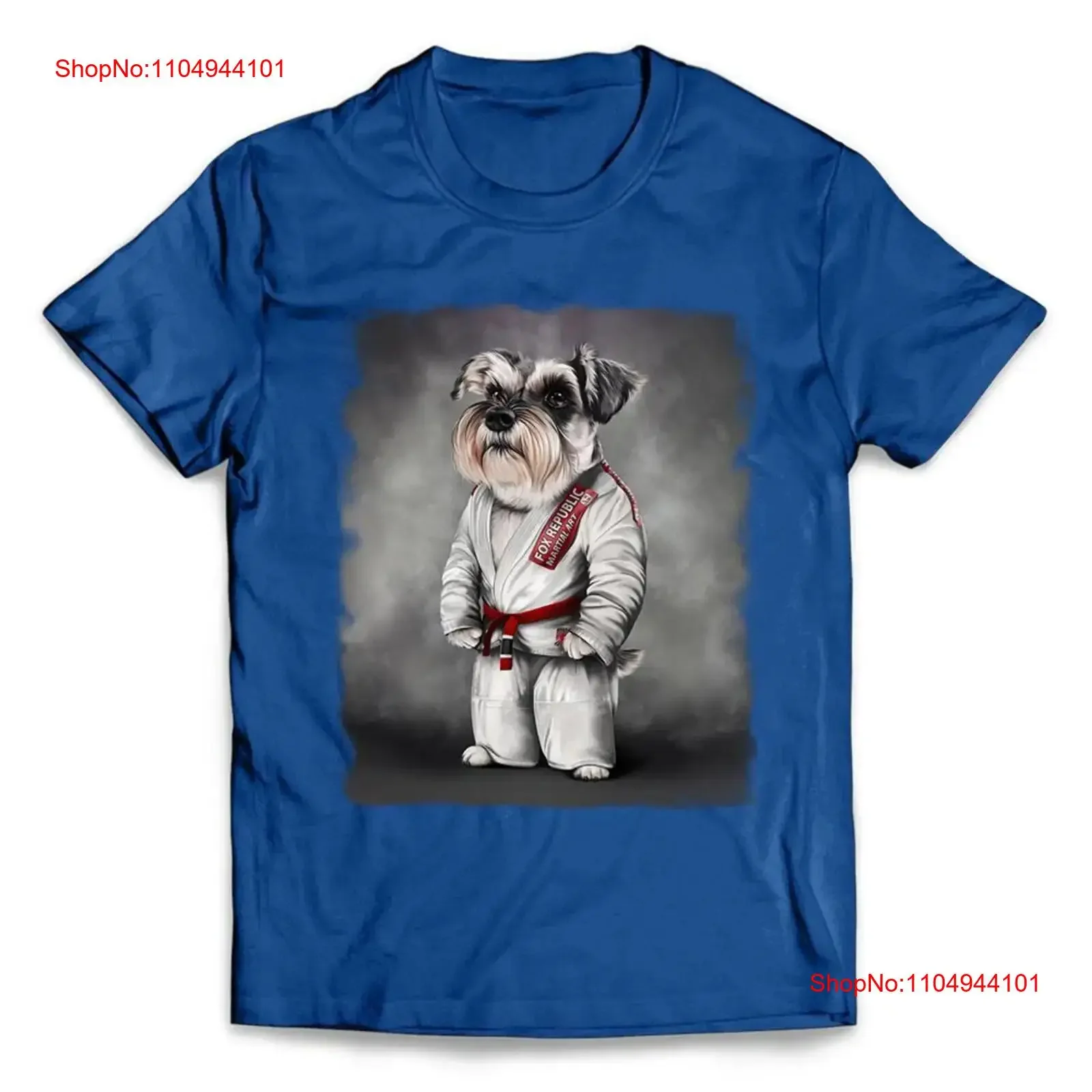 

Schnauzer Dog Sensei in Japanese Judo Karate Martial Art T Shirt 20 Colors Sizes S 4XL Youth PrintStarT vintage Washed