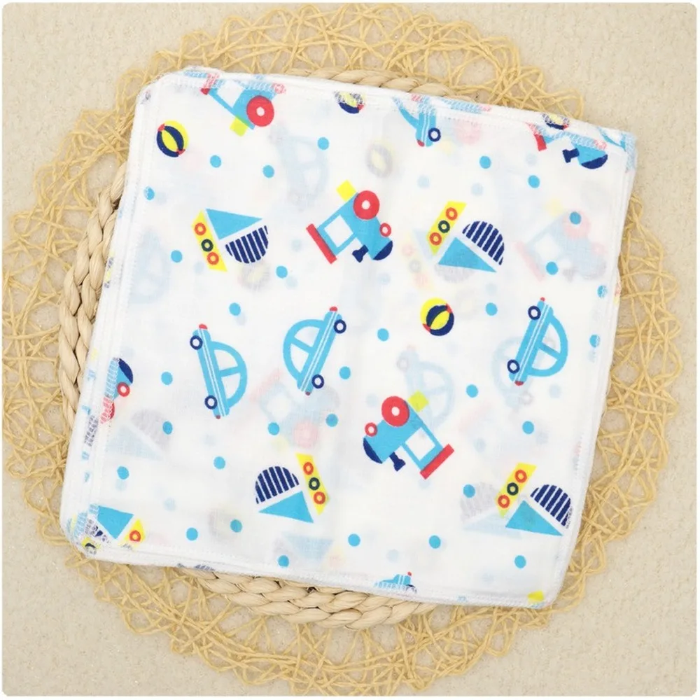 3 PCS 31 cm*31 cm Baby Feeding Towel Teddy Bear Bunny Dot Chart Printed Children Small Handkerchief Gauze s Nursing