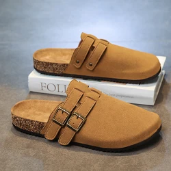 Leather Men Sandals Summer Men Sandals Women Slippers Outdoor Beach Casual Zapatos Hombre Non-Slip Luxury Shoes ALL-Match 36-47