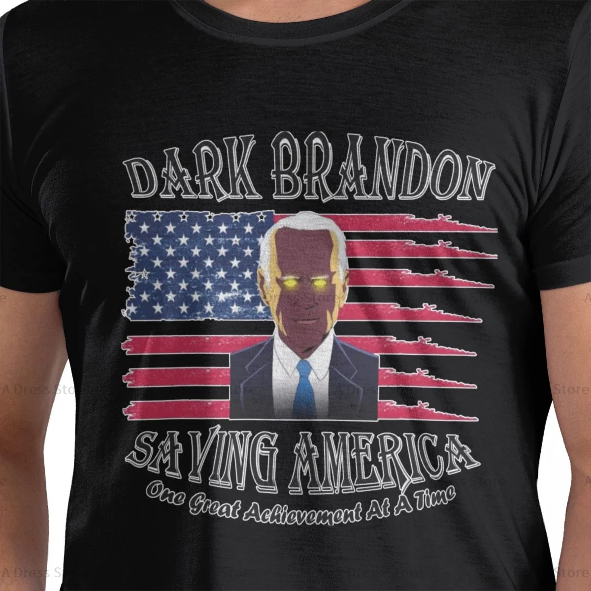 Darkness Biden Dark Brandon 2024 Men's round neck T-shirt,ins style,Oversized print Tee Shirt,Short Sleeve T shirt round Gift