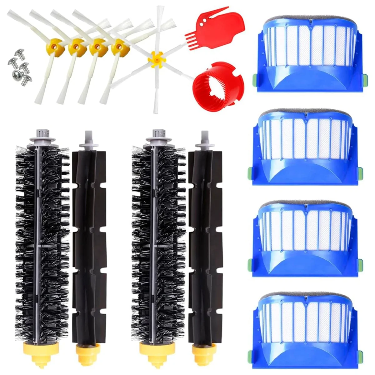 아이로봇 룸바 시리즈 600 605, 606, 610, 615, 616, 620 로봇 진공 청소기, 미안 사이드 브러시, 헤파 필터 예비 부품