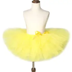 Baby Girls Yellow Tutu Skirt for Kids Fluffy Ballet Tutus Ball Gown Girl Birthday Costume Toddler Tulle Skirts for Photo Shoot