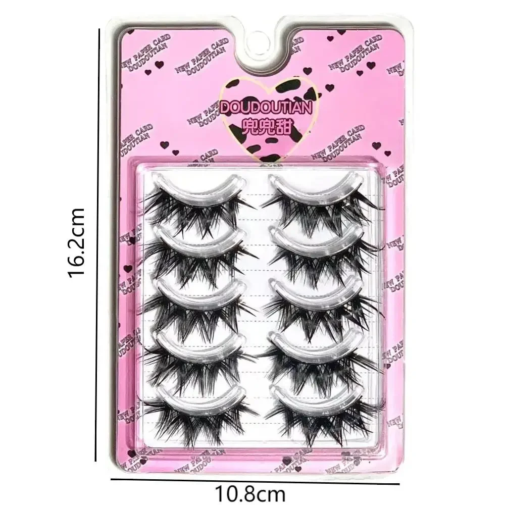 ขนตาปลอมแฟชั่นสไตล์ร็อค 5 คู่ แบบการ์ตูน หนา งอน ดูเป็นธรรมชาติ ขนตาปลอมแบบชิ้นเดียว รุ่นฟ็อกซ์ ซีรีส์ โอบลิค ฟลายอิ้ง