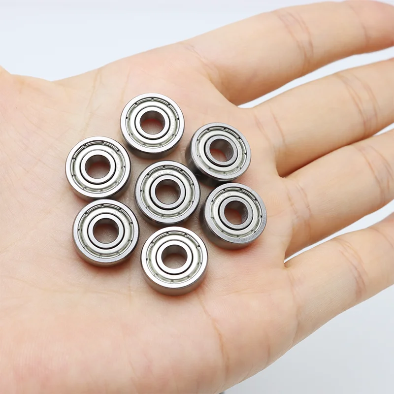 10 Stück Miniatur-Kugellager 3x7x3 3x8x4 4x7x2,5 5x10x4 6x10x3 8x12x3,5 8x16x5 8x22x7 für Fahrrad RC-Auto Spielzeug 608 ZZ Kleine Lager – Detail 3