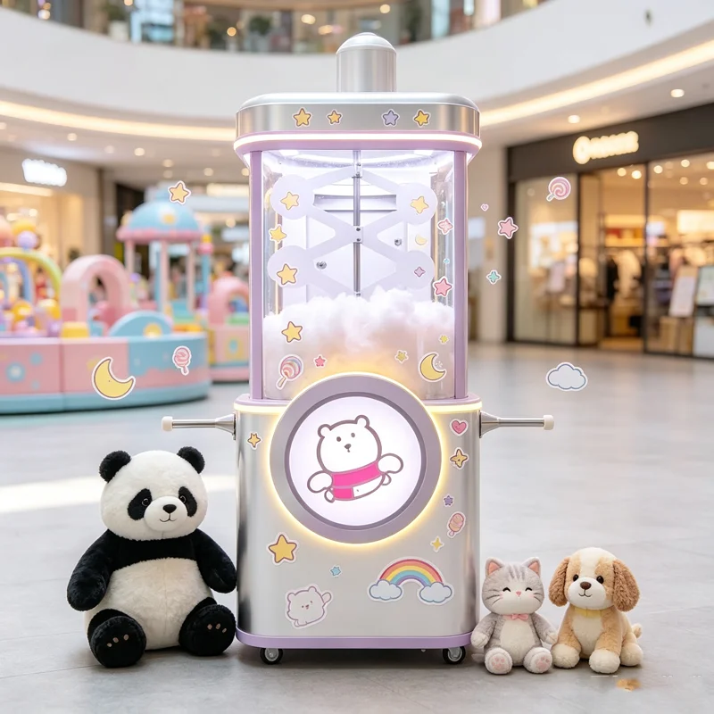Stuffed Toy Vending Machine Remote Monitoring Cloud Management Theme Park Lobby Customized