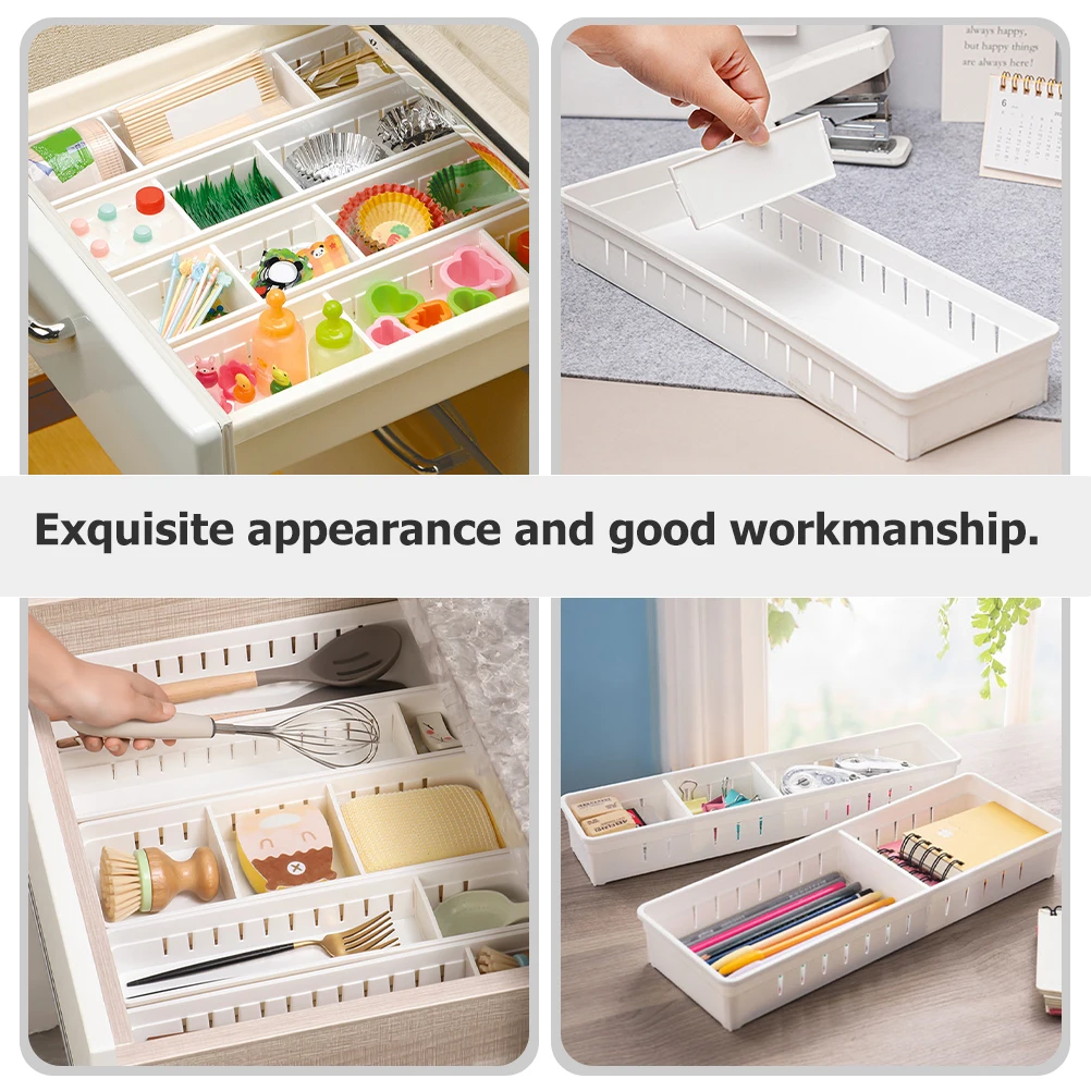 2Pcs Divider Storage Box Multipurpose Organizer Brush Makeup Lipstick Storage Container for Desk Kitchen Bathroom
