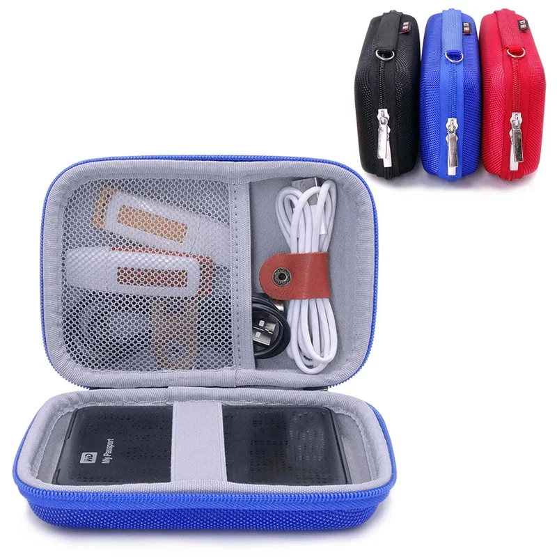 EVA Mobile Hard Disk Storage Bags Portable Data Cable Organizer Box Multi-function U Disk U Shield Pouch Travel Tech Organizers