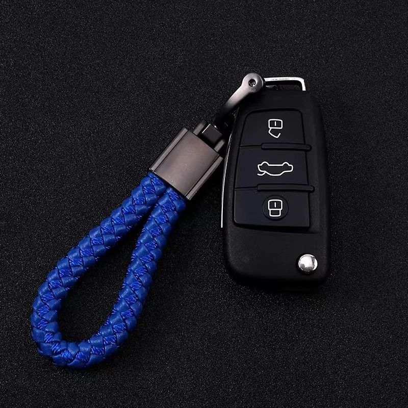 Car key chain with logo braided rope key chain For Dacia Logan Mcv 2 Duster Sandero Spring Stepway Lodgy Dokker Pads Accessories