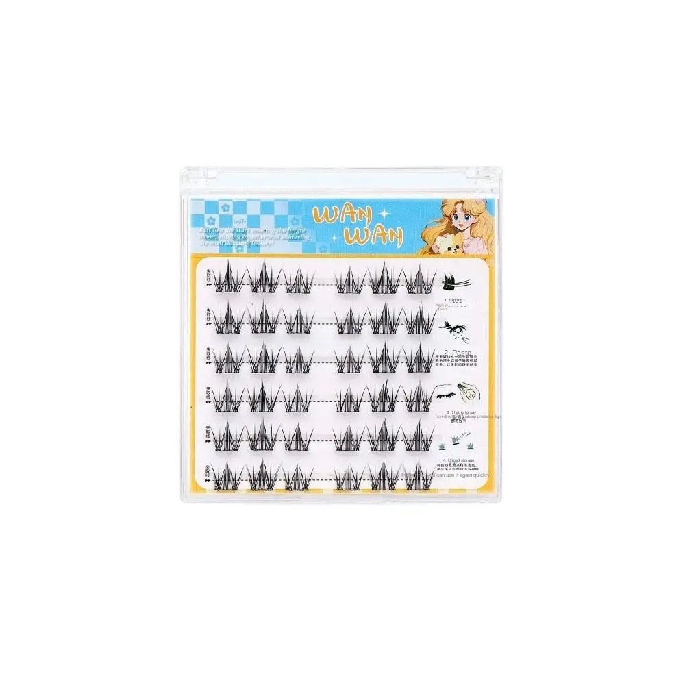 Dolci grappoli per ciglia autoadesive Trucco adesivo riutilizzabile Ciglia finte Fai da te Colla a lunga durata Ciglia finte libere Donne/Ragazze