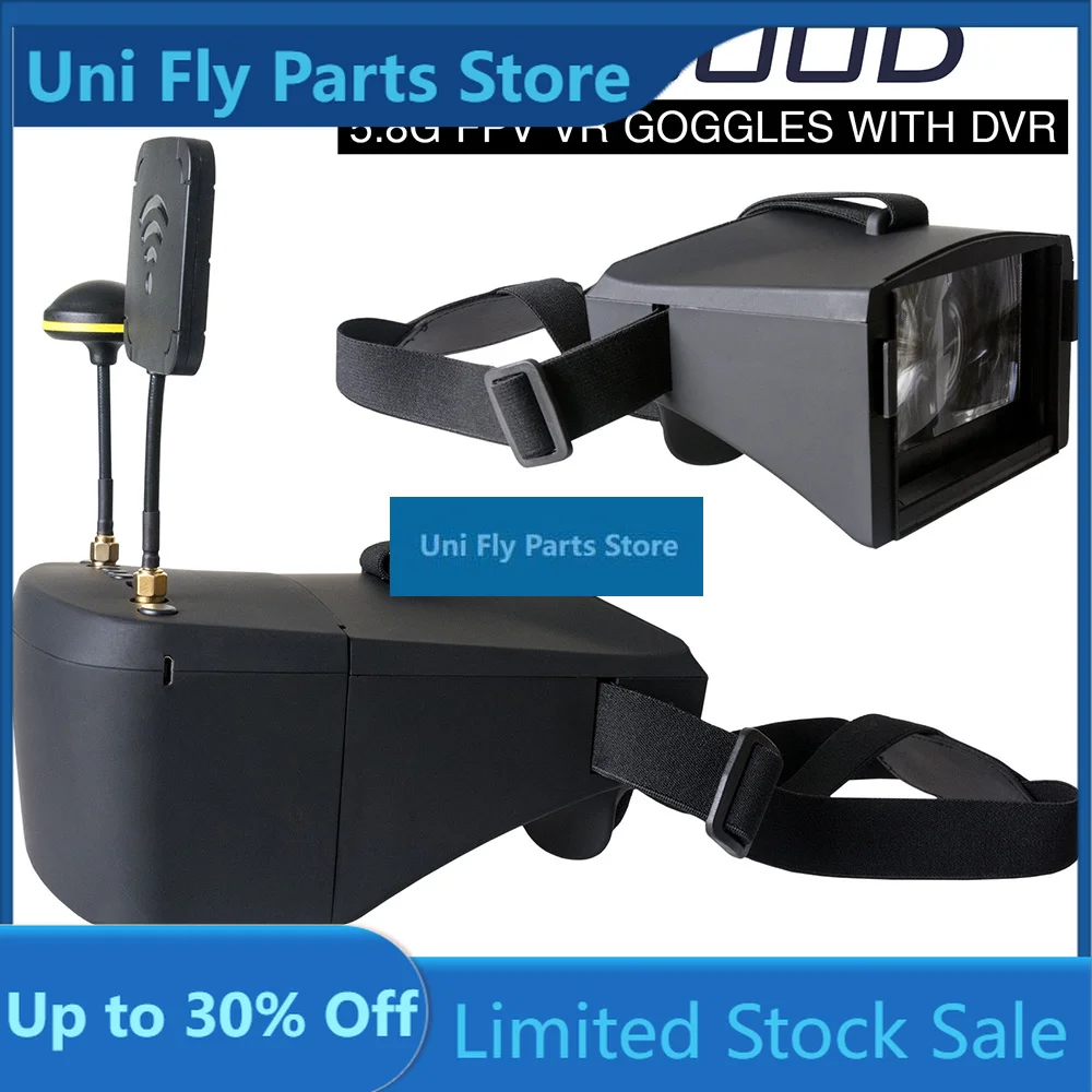 UniFly 9IMOD LS-800D 5.8G 40CH FPV Goggles 5inch HD LCD 16:9 Display Ratio With DVR Headset Dual Antenna Receiver VR Glasses For