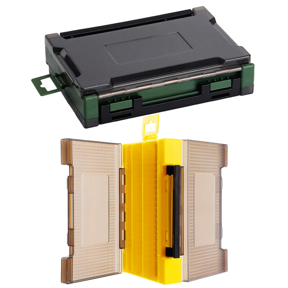 Lure Box Double-Sided Fishing Gear Organizer With Movable Compartments And Detachable Dividers For Bait Storage S M Sizes Green