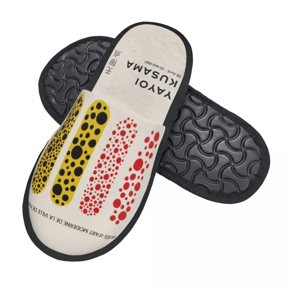 Custom Yayoi Kusama Abstract Art Soft Scuff With Memory Foam Slippers Women Bedroom House Shoes