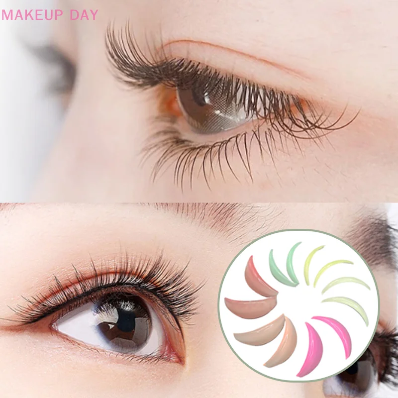 6 paare/schachtel bunte Silikon Dauerwelle falsche Wimpern Pad heben Wimpern Schutz Pads Locken wickler Zubehör Wimpern verlängerung Werkzeuge