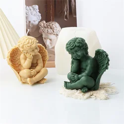 11cm Angel Silicone Candle Soy Scented Candle Mould Wax Vegan Cute Decorative Soap Cake Soap Resin Handmade Aesthetic Home Dec