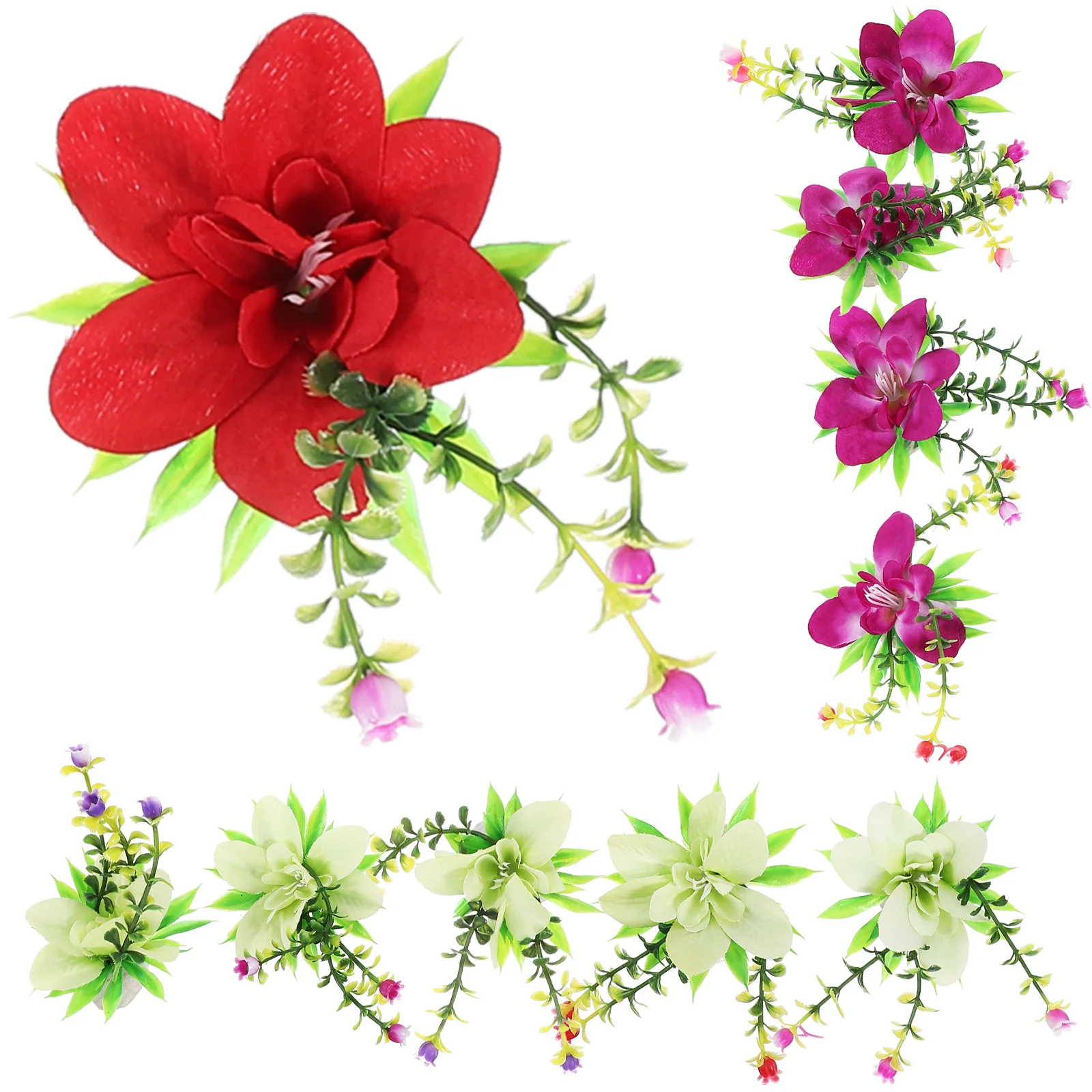 10 Pcs Decoration Small Artificial Plants Sushi Restaurant Flower Decors Potted Child