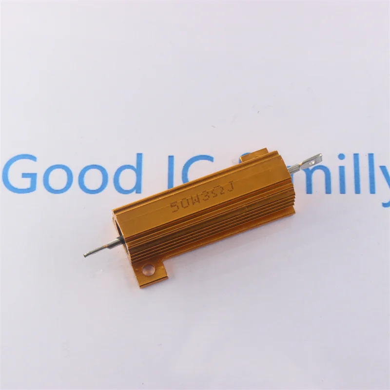 RX24 50W Watt Power Cooling Metal Shell Aluminium Gold Resistor 1K 500R 300R 200R 150R 100R 12R 10R 8R 6R 5R 4R 2R 1R 0.5R 0.1R