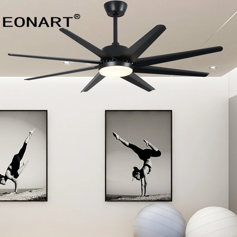 

66 inch Led Lamp DC Ceiling Fan With Remote Control Modern Indoor Aluminum Alloy 8 Blades Fan Lamp 110-220v Ventilador De Techo