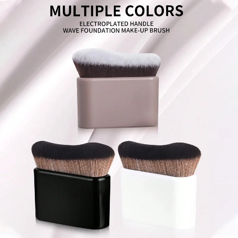 Grand pinceau de maquillage pour Contour, forme ondulée, professionnel, pour mélanger la poudre, pour le visage, les joues, mettant en valeur et le bronzage
