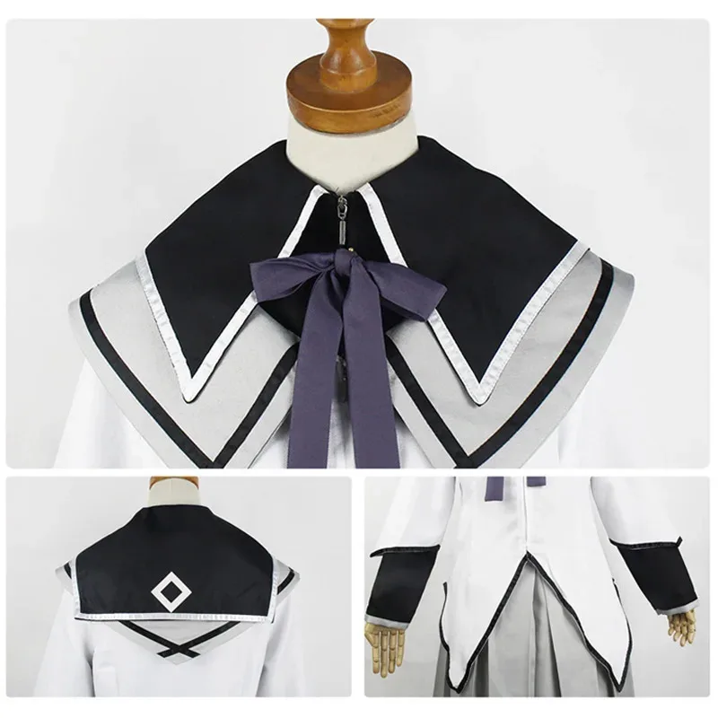 Bear's Den Ainime Puella Magi Madoka Magica Akemi Homura 코스프레 의상 짧은 치마 Jk 유니폼 Bowknots New 2025