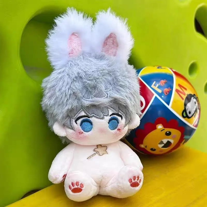 Juego de Anime de 10cm, amor y espacio profundo Xavier Kawaii, Cosplay, cuerpo de muñeca de algodón, Mini peluches de dibujos animados, figuras de juguete, colección de Fans, regalo