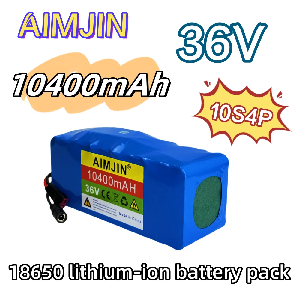 

18650 10S4P 36V 10400mAh Rechargeable Lithium-ion battery pack Suitable for electric scooterbalance vehicles battery replacement