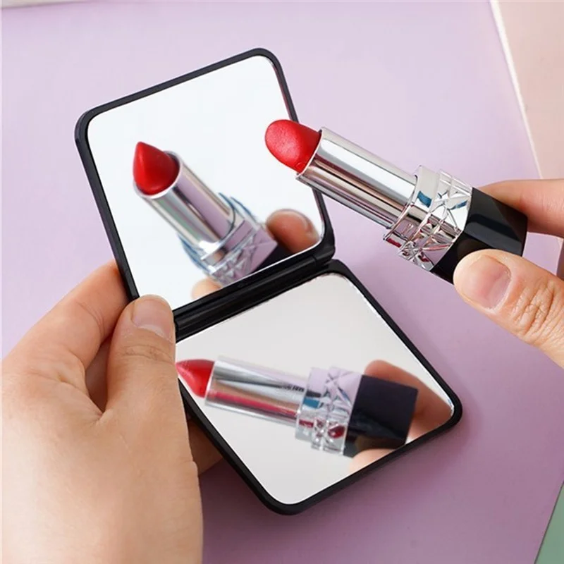 ​​Dual-Sided Folding Makeup Mirror Mini Square Makeup Vanity Portable Hand Mirror for Travel Cosmetic Mirror Make up Accessories