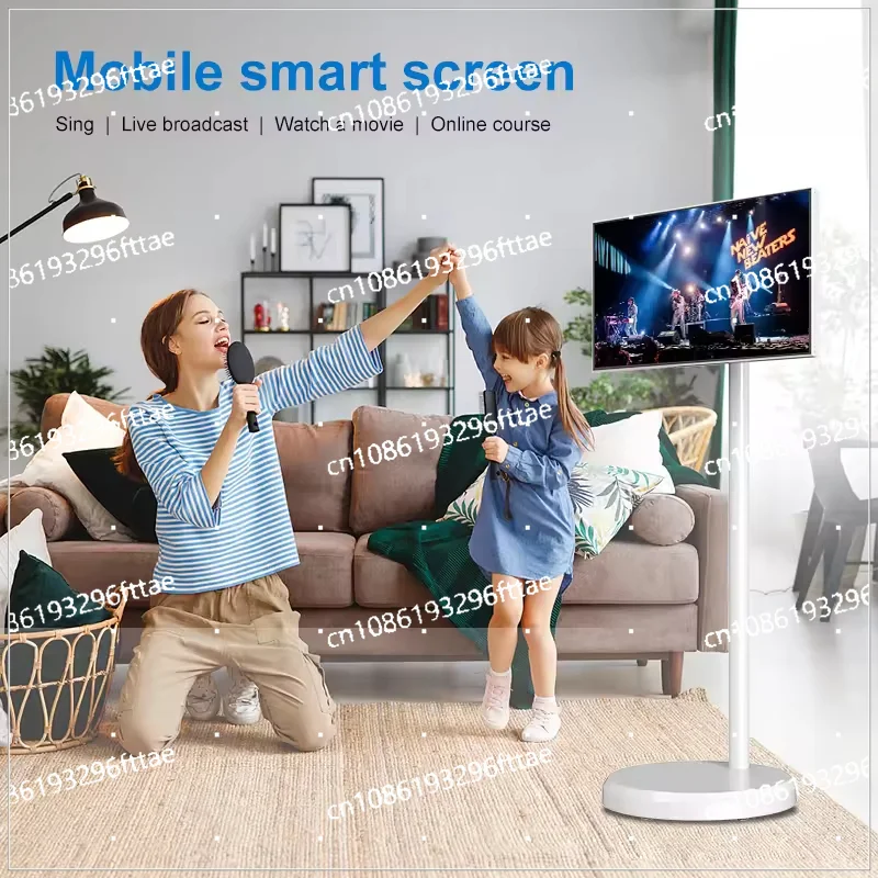 Hot Products 22 Inch Android12 Smart Interact Screen Built-in Battery with Usb Wifi Moveable Stand Hd Touch Lcd Smart Tv