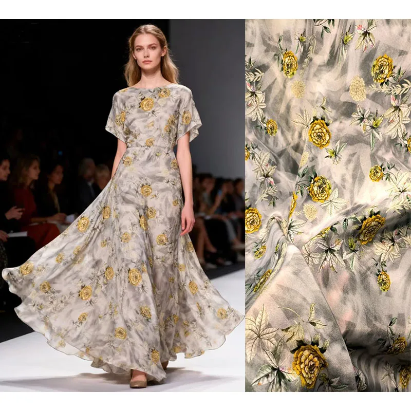 

Креповая атласная юбка 100% тутовая шелковая ткань летнее платье желтая ткань цветком камелии принадлежности для квилтинга ткань на подкладке ткань принтом шелк натуральный шелк ткань рукоделие кружевная Шелк шитье