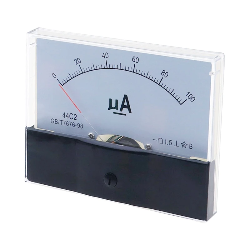 44C2 DC A mA μA V 1A 2A 3A 10A 15A 75mA 100UA 500V Analog Panel AMP Current Meter Gauge Voltage Amperimetro Amperemeter Ammeter