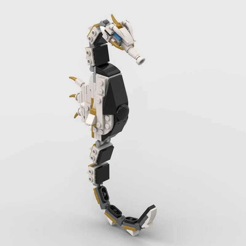 124 pçs moc wu batalha cavalo marinho ninjia modelo blocos de brinquedo arquitetura criativo presente natal educação tijolo aniversário