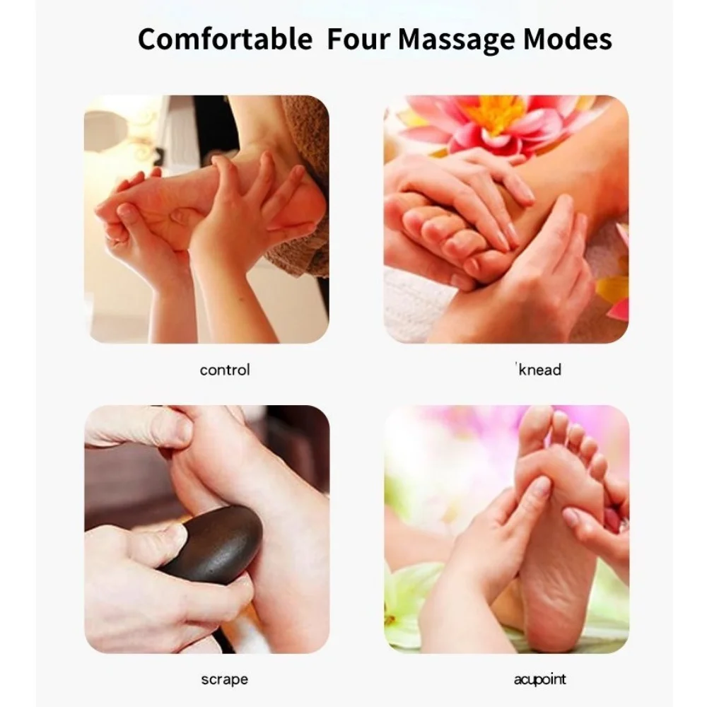 Hot Compression Feet Massager Electric Foot Massager Machine Heating Therapy Health Shiatsu Kneading Roller Muscle Relaxation