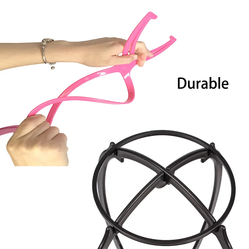 Wig Stand For Wigs Collapsible Portable Wig Holder Durable Wig Display And Dryer 1Pcs/Lot Hanging Plastic Stand Hair Tools