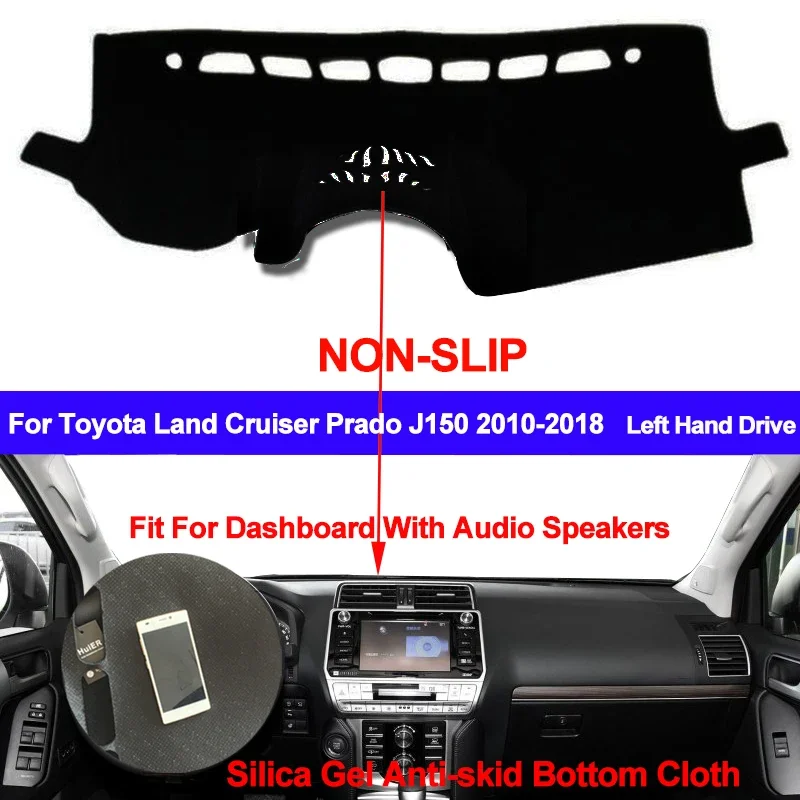 For Toyota Land Cruiser Prado J150 2010-2017 2018 Car Accessories Protective Pad Dashboard Cover Silicone Non-Slip Mat Sunshade