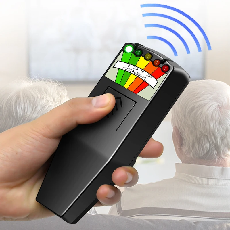K2 Tester professionale per radiazioni di campo elettromagnetico digitale Misuratore Gauss EMF portatile a 5 LED per la sicurezza personale della caccia ai fantasmi