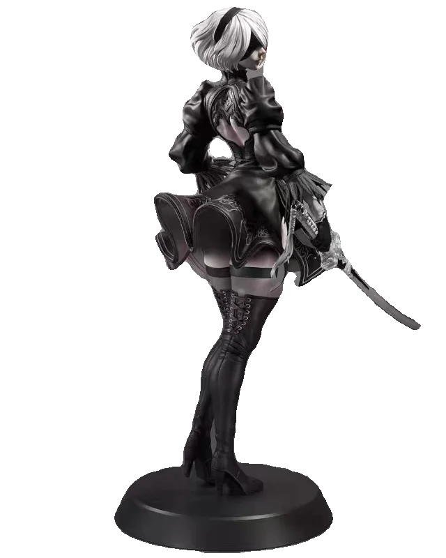 GK Figur Weißes Modell Hochpräzises 3D-Druckspiel Anime Fem 2B Ele Pose Nie R Mechanisches Ära Sammlermodell