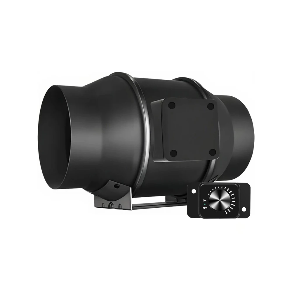 

Inline Duct Fan 6 Inch EC Motor High Airflow 350 CFM Exhaust Fan For Exhausting Odors, Mold and Supply Fresh Air Extractor Fan