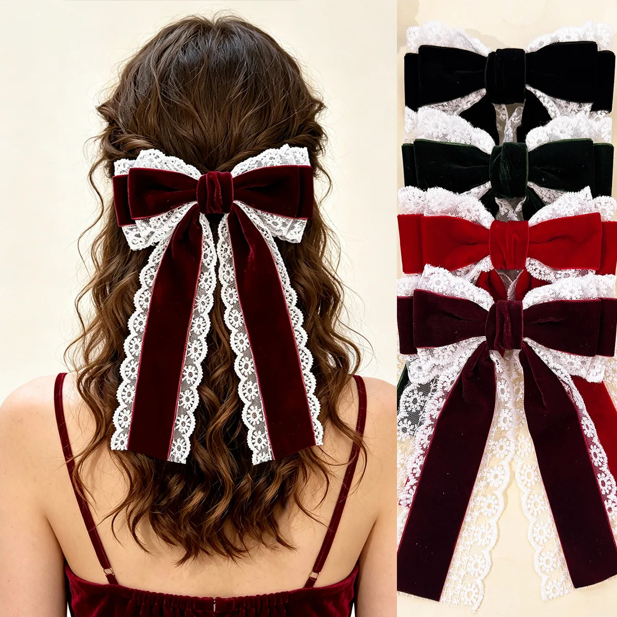 20-pcs-lot-63“-vintage-velvet-lace-hair-bow-clips-for-women-girls-big-bow-ponytail-hair-clips-fashion-hair-accessories