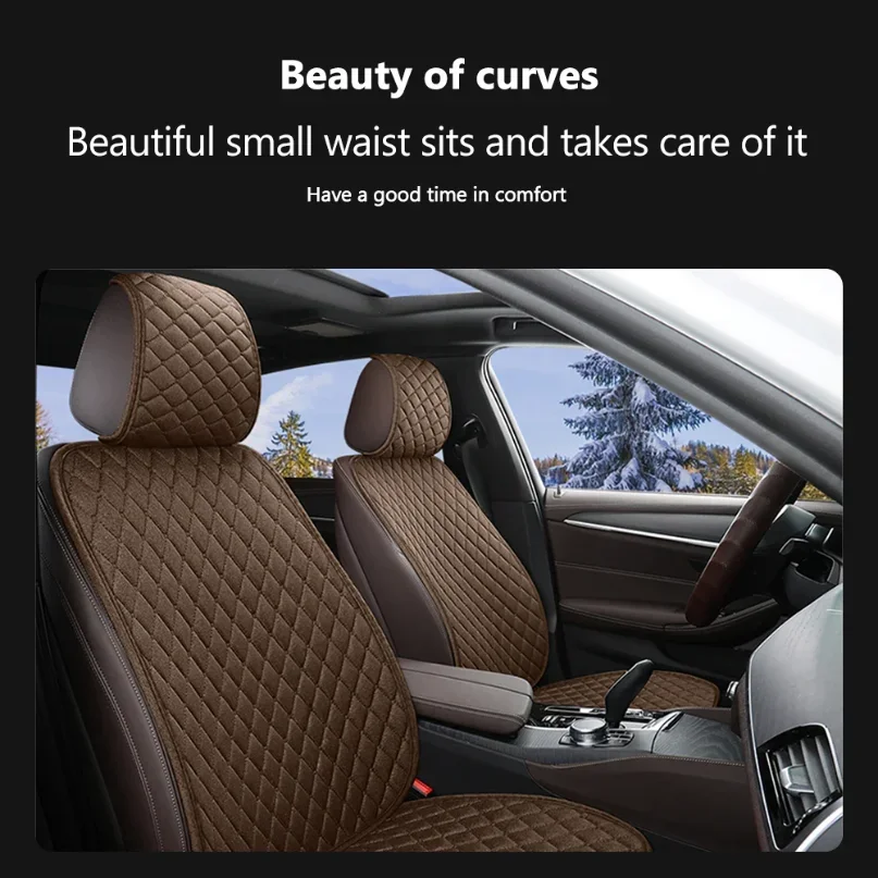 Funda Universal para Asiento de Coche de Lino Transpirable para las Cuatro Estaciones, Protector de Asiento Delantero y Trasero