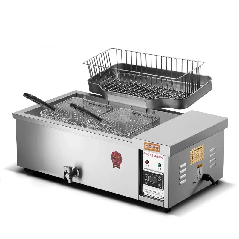 Friteuse électrique commerciale de 25l, 3000W, haute puissance, pour la friture de poulet frit, 220V