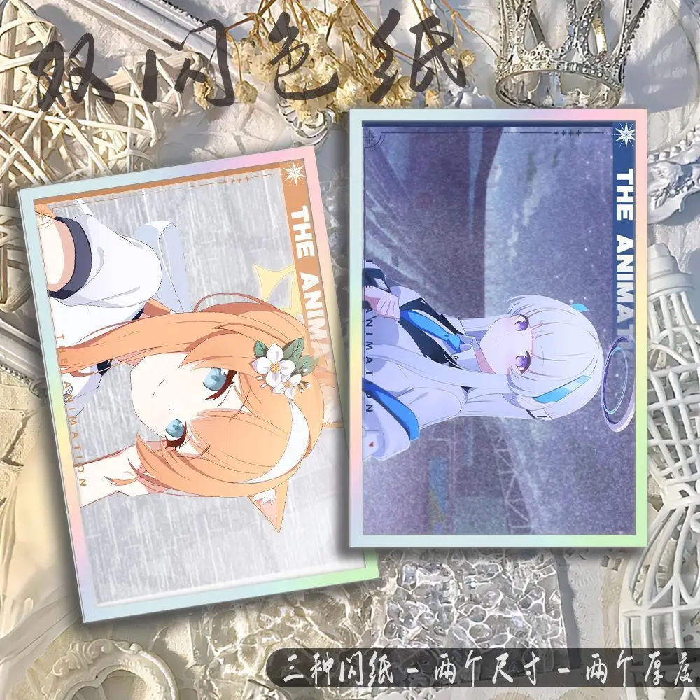 

Anime Blue Archive Iochi Mari Cosplay 15CM Acrylic Double Flash Colored Paper Color Card Desk Decorations Friend Gifts