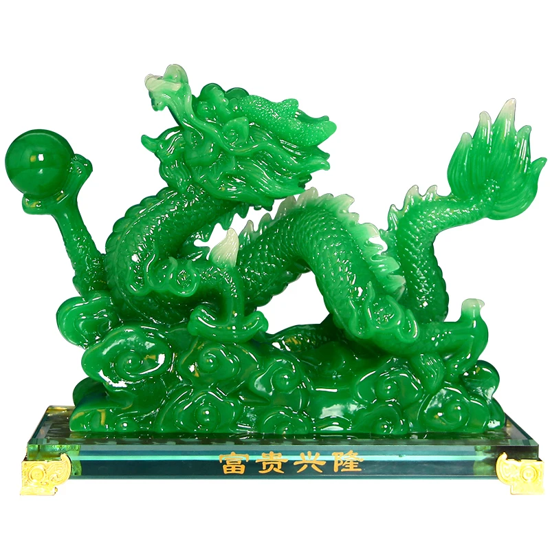 Zhaocai Sheng Xiao Long Ornament Qinglong Crafts Office Desk Decoration Housewarming Gift Home Decoration Ornaments